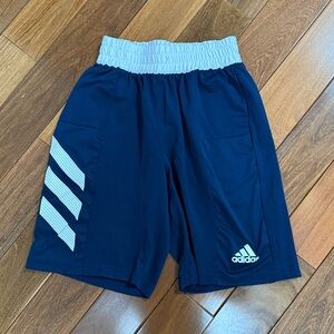 Adidas Navy Blue Shorts with White Accents
